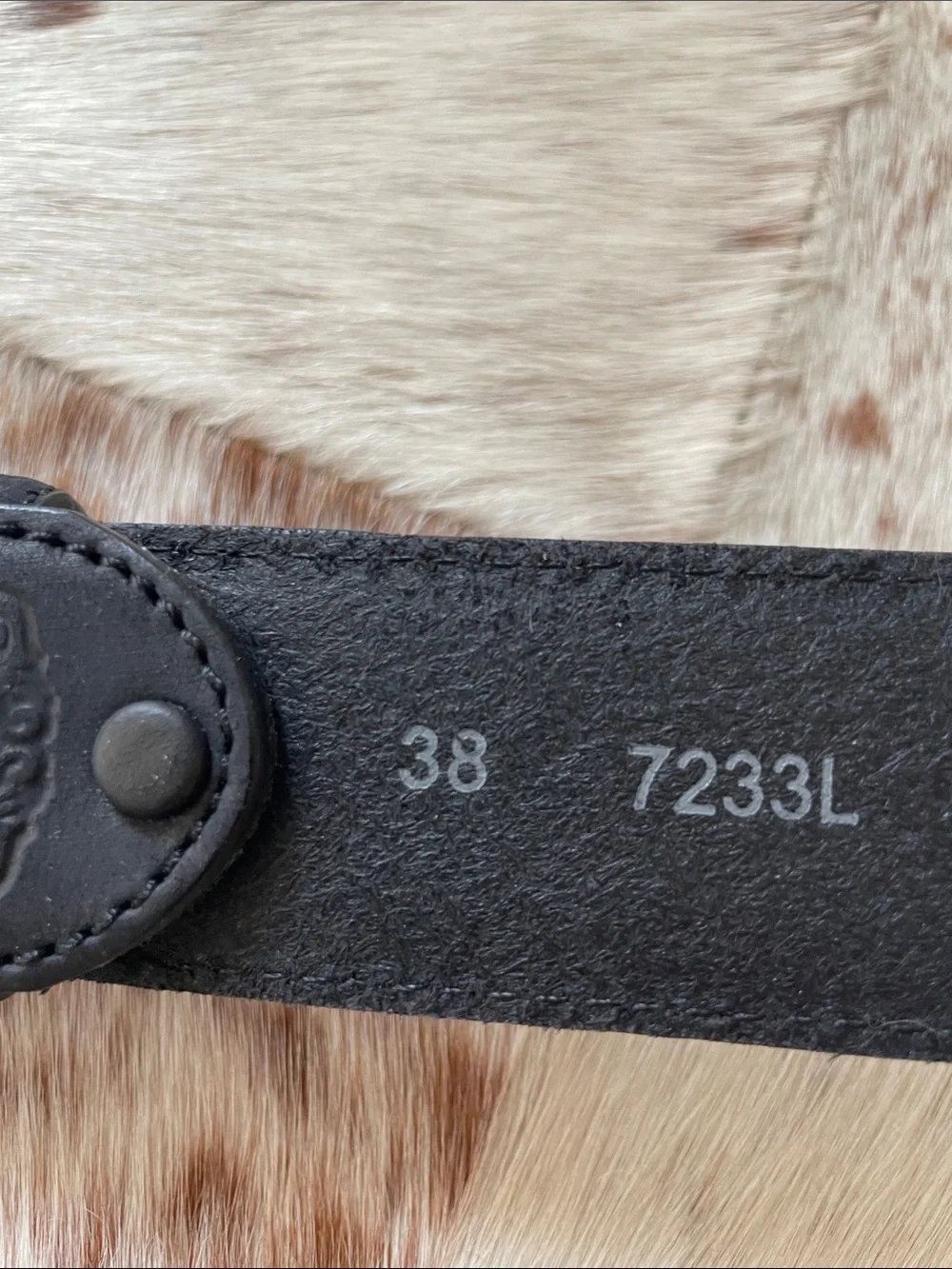Tony Lama “The Duke” Center Applique Western Belt. Style 7233L size 38
